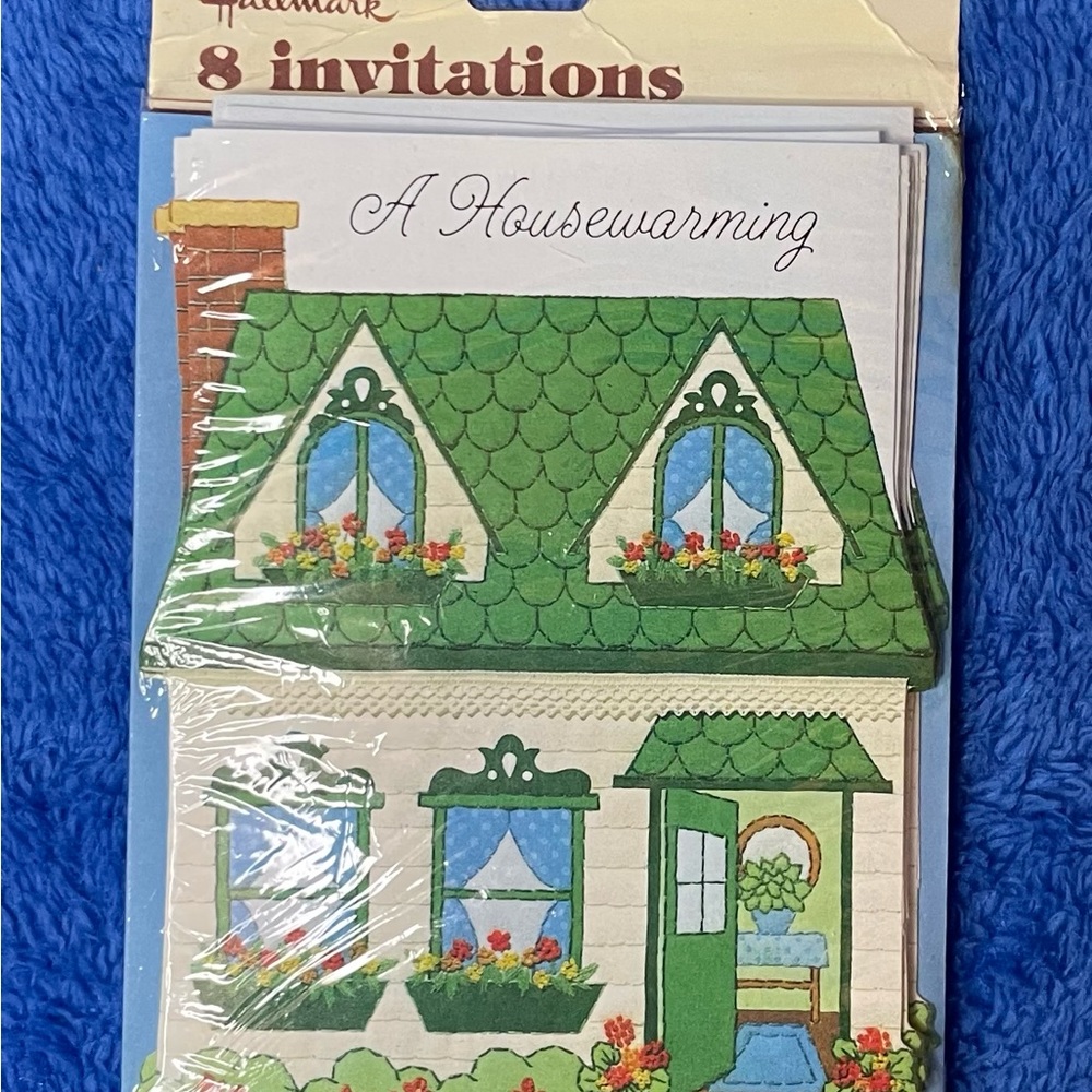 VINTAGE Hallmark 8 “Housewarming” invitations